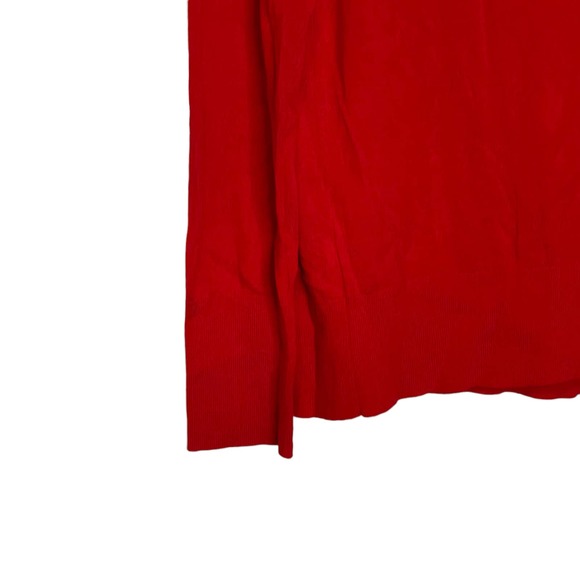 Ann Taylor Red Pearl Button Shoulder Sweater Knit  Pullover Crewneck Women XL - Picture 3 of 8